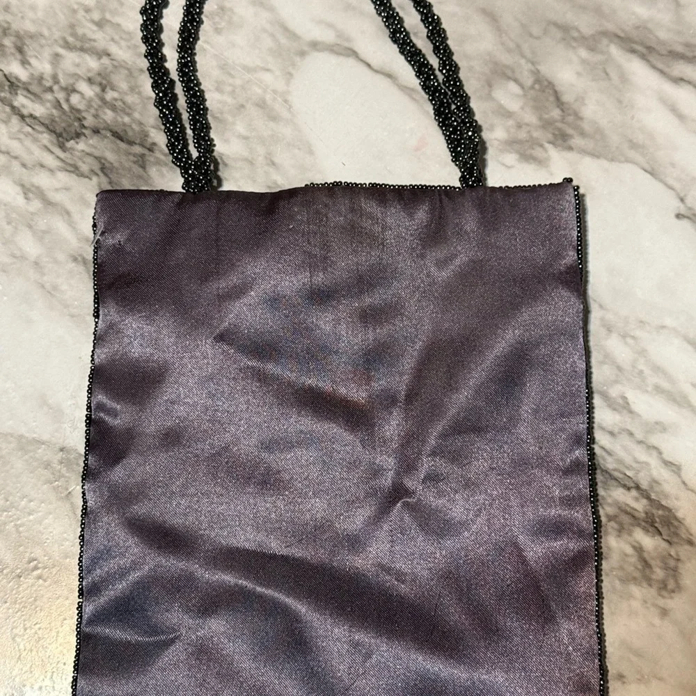 Elegant Black Beaded Women's Bag - Picture 4 of 7